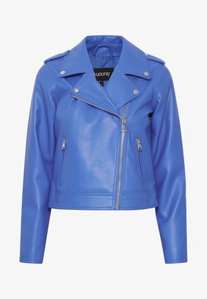 b.young BYACOMY BIKER JACKET - - Imitatieleren jas - strong blue
