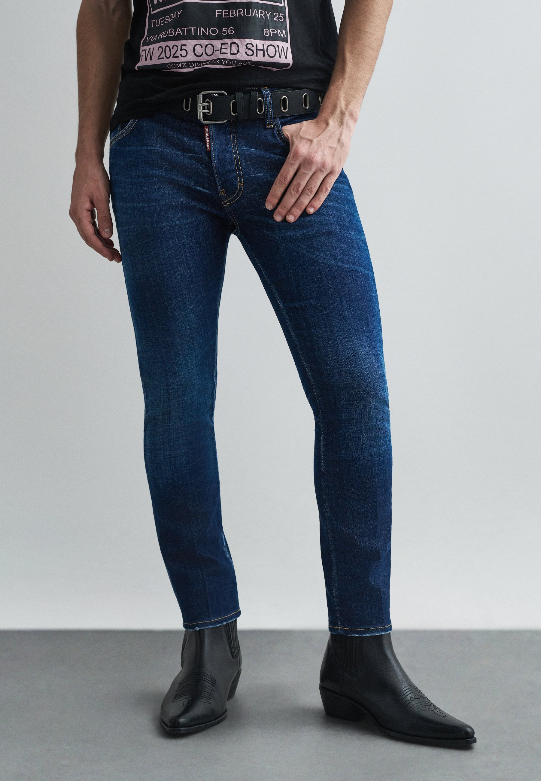 Dsquared2 SKATER - Jeans Skinny Fit - navy blue/blue denim 