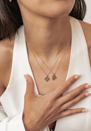 Hey Happiness, TWIN PUZZLE NECKLACE 2PACK - Necklace - gold-coloured
