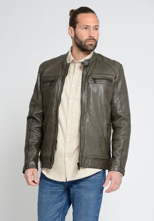 Mustang Leather jacket - dark green