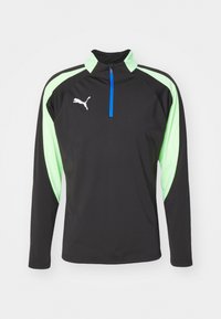 INDIVIDUALLIGA 1/4 ZIP TOP - Tops ar garām piedurknēm - black/fizzy apple