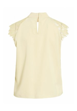 VILA, OBERTEIL MIT KURZEN ÄRMELN VISIMPLY SPITZEN - Bluse - pastel yellow