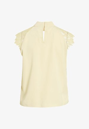 VILA, OBERTEIL MIT KURZEN ÄRMELN VISIMPLY SPITZEN - Pluus - pastel yellow