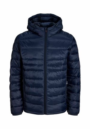 Jack & Jones, JJEKINGSLEY LIGHT PUFFER HOOD NOOS - Veste d'hiver - navy blazer