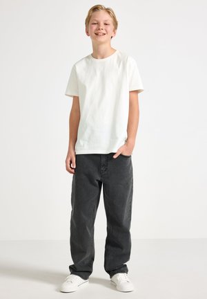 TROUSERS VILGOT WIDE - Traperice ravnih nogavica - black