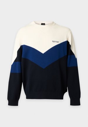 Armani Exchange, Pullover - off-white/blue depths/deep navy