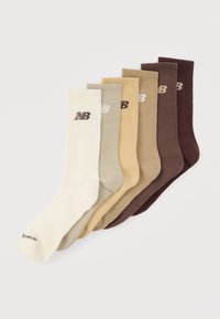 EVERYDAY CREW UNISEX 6 PACK - Nogavice - brown/light brown/beige