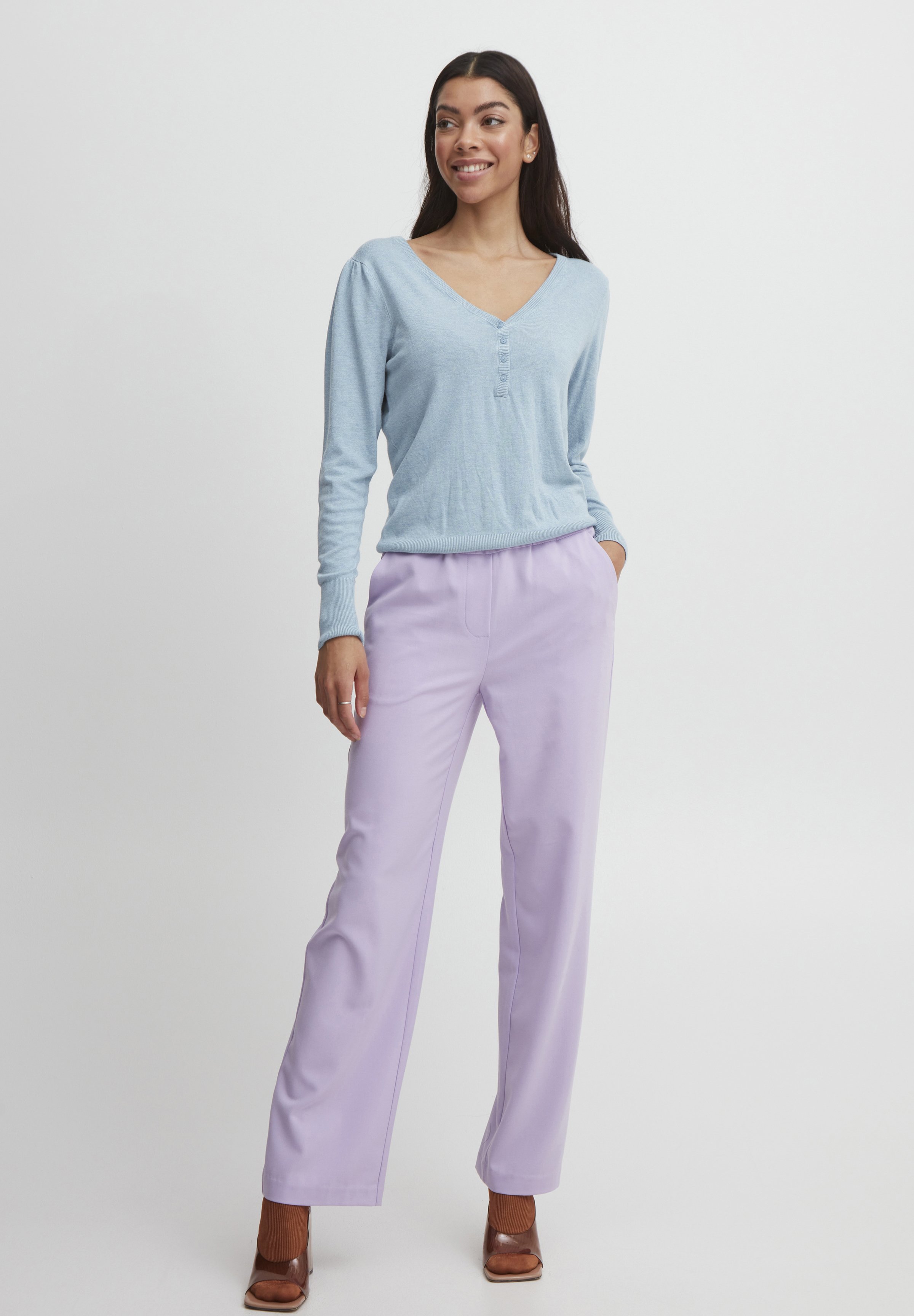売れ筋商品|||ビーヤング ニット&セーター レディース アウター BYMMPIMBA - Jumper - blue bell melange b.young BYMMPIMBA - Jumper - blue bell melange/blue - Zalando