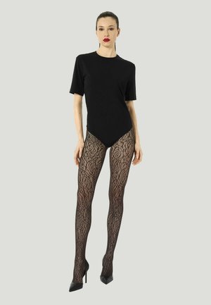 Wolford, ROSE LACE EFFECT TIGHTS - Panty - dark wood