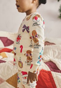 Next REGULAR FIT - CHRISTMAS SET - Pyjama set - ecru santa snowman print