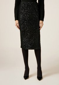 Oltre IN PAILLETTES - Jupe crayon - nero