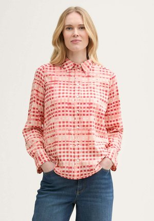 GEMUSTERTE - Gombos blúz - berry red check design
