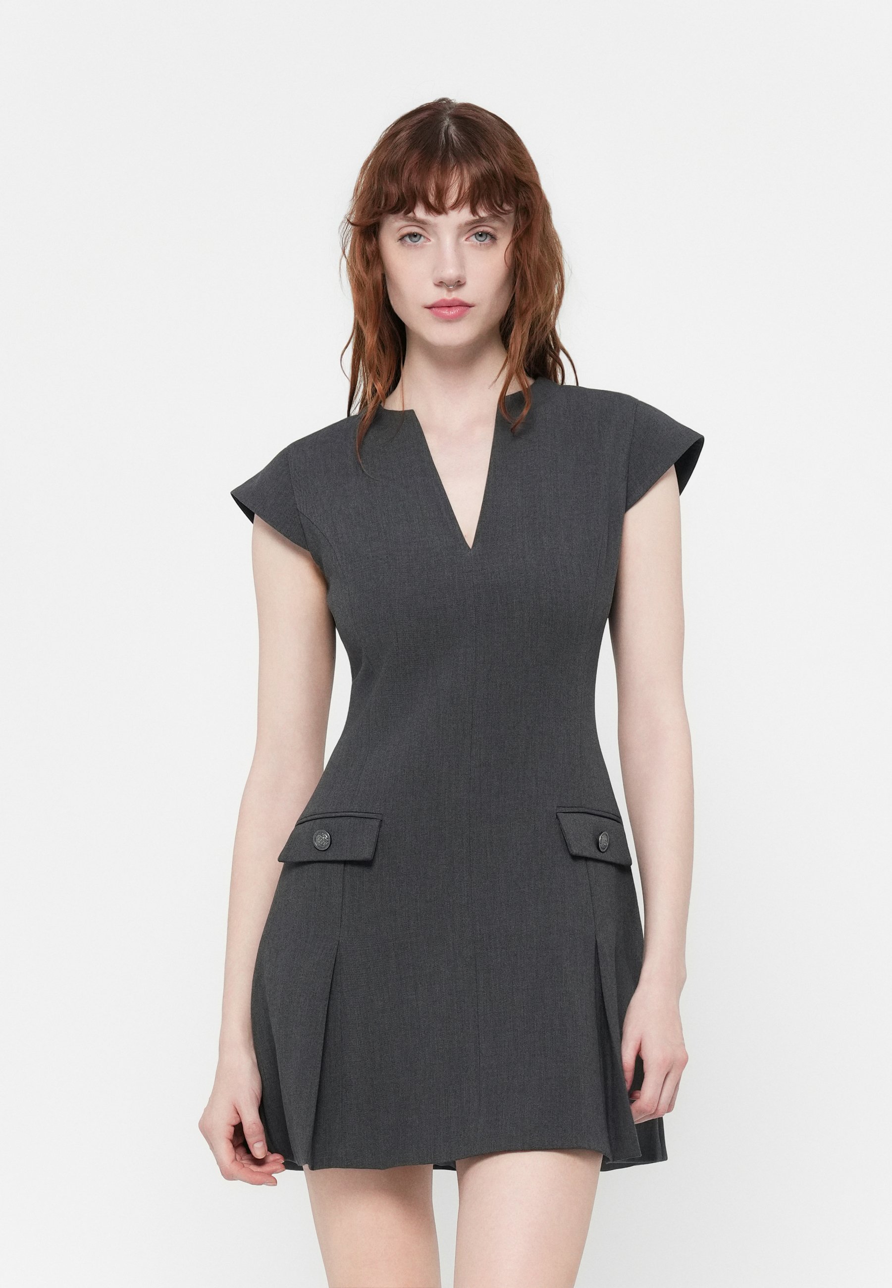 edikted destinee denim halter mini dress Destinee Denim Halter Mini Dress – edikted main image 0