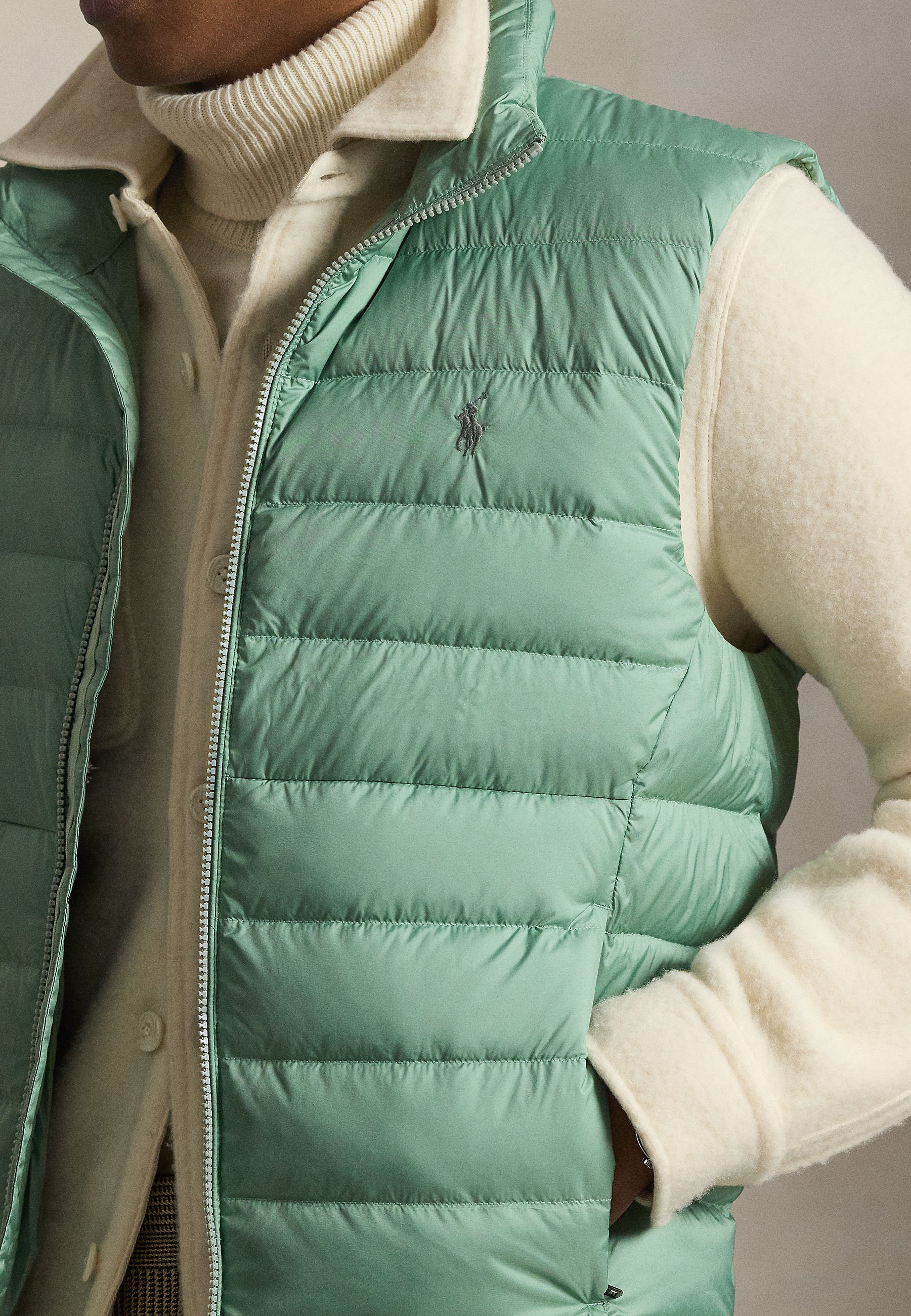 Polo Ralph Lauren THE COLDEN PACKABLE DOWN VEST - Colete - light Polo Ralph Lauren THE COLDEN PACKABLE DOWN VEST - Colete - light