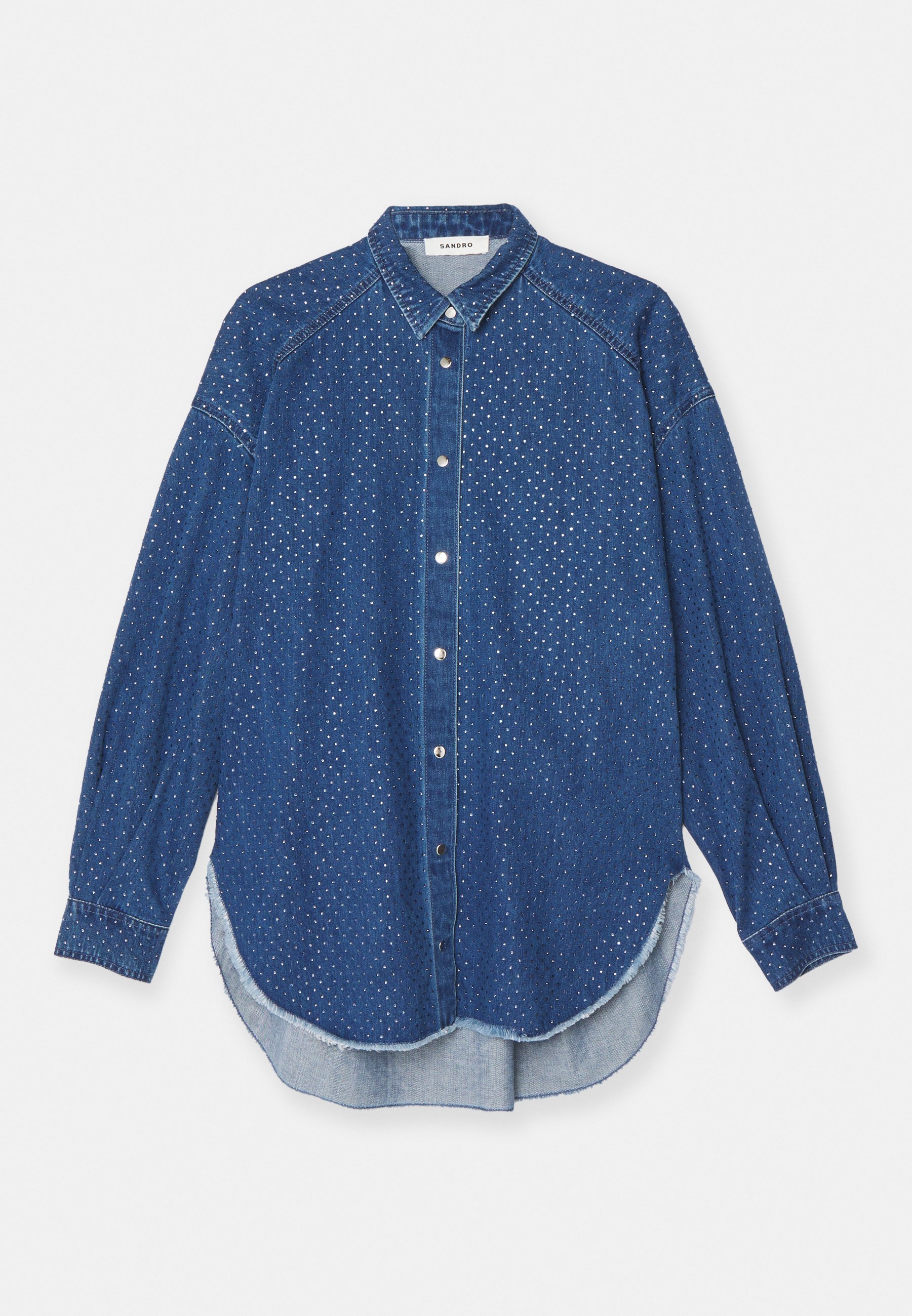 Chemise Blouse Femme SANDRO Taille 1 (36/38) Bleu Marine - Style Marin - Très Bon état