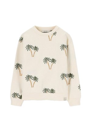MIT PALMENSTICKEREI - Sweatshirt - weiß
