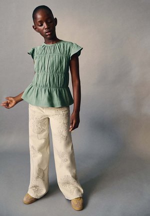 Mango Kids, KID - Džínsy s rovným strihom - beige