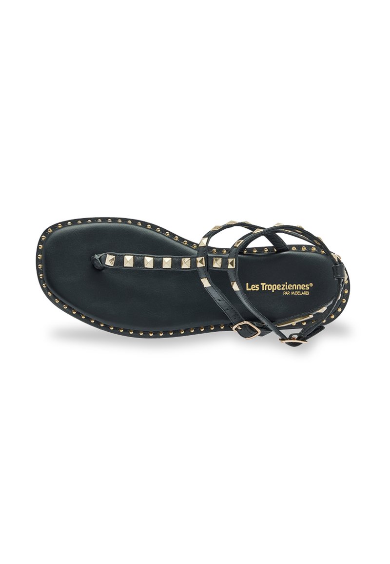 Sandales Tongs Les Tropéziennes Cuir Noir - Taille 39 - État Neuf - Semelle Et Lanières En Cuir