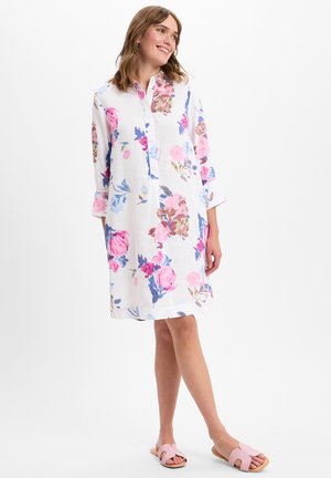 Shirt dress - weiß rosa
