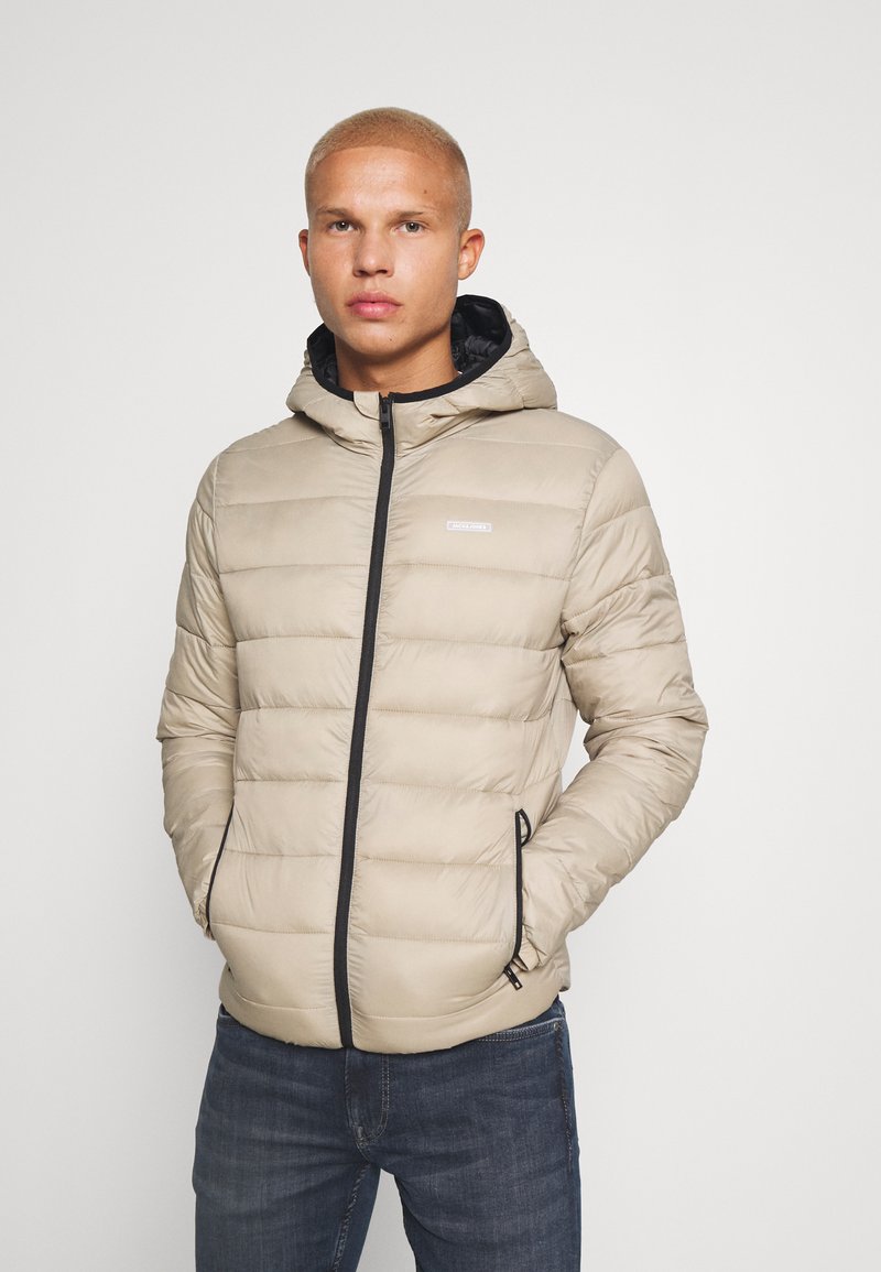 Jack & Jones JJVINCENT PUFFER HOOD - Casaco leve - crockery