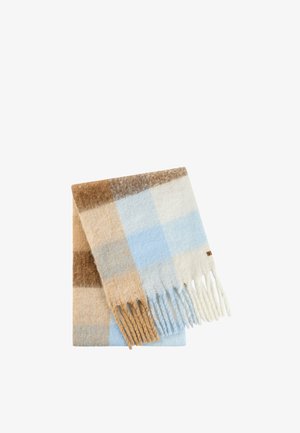 camel active, STRICKSCHAL MIT KAROMUSTER - Écharpe - soft blue