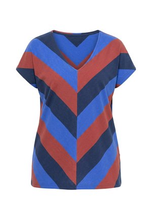 LAURASØN, SHIRT, V-AUSSCHNITT, 1/2 ARM, OEKO-TEX MIG - T-shirt print - sea blue