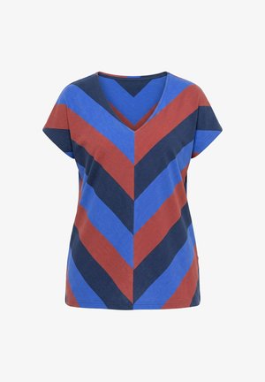 LAURASØN, SHIRT, V-AUSSCHNITT, 1/2 ARM, OEKO-TEX MIG - T-shirt imprimé - sea blue