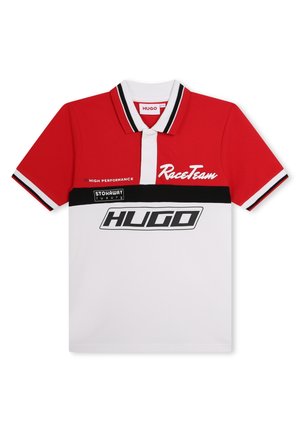 HUGO Kids MANCHES COURTES - Polo - rouge blanc