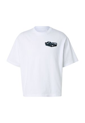 True Religion, SS CHROME LOGO BOXY TEE - T-shirt imprimé - optic white