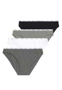 Marks & Spencer 4 Pack Cotton Rich Knickers - Slip - grey mix