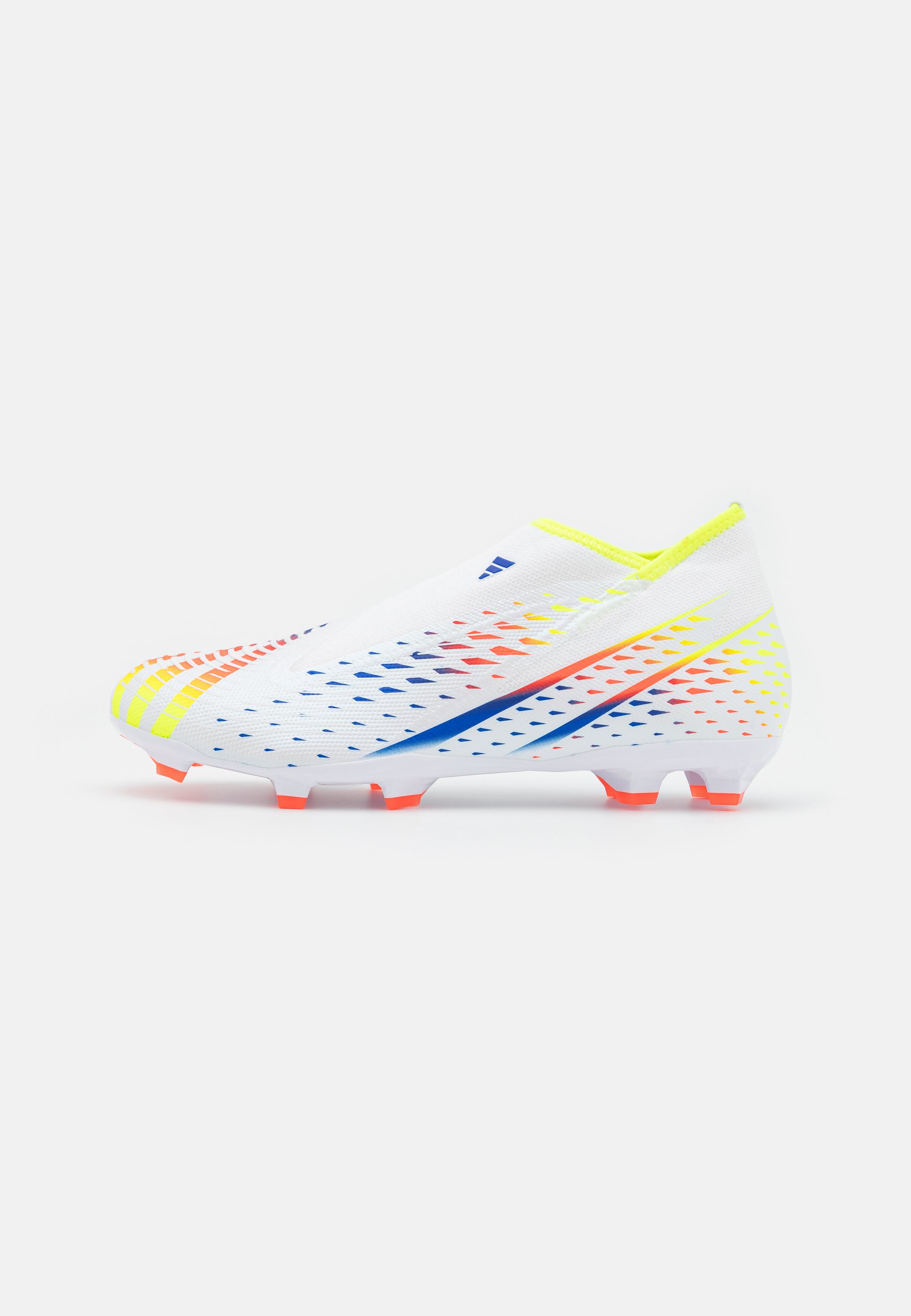 adidas Performance PREDATOR EDGE.3 FG - Botas de fútbol con - footwear white/solar yellow/power blue/blanco - Zalando.es