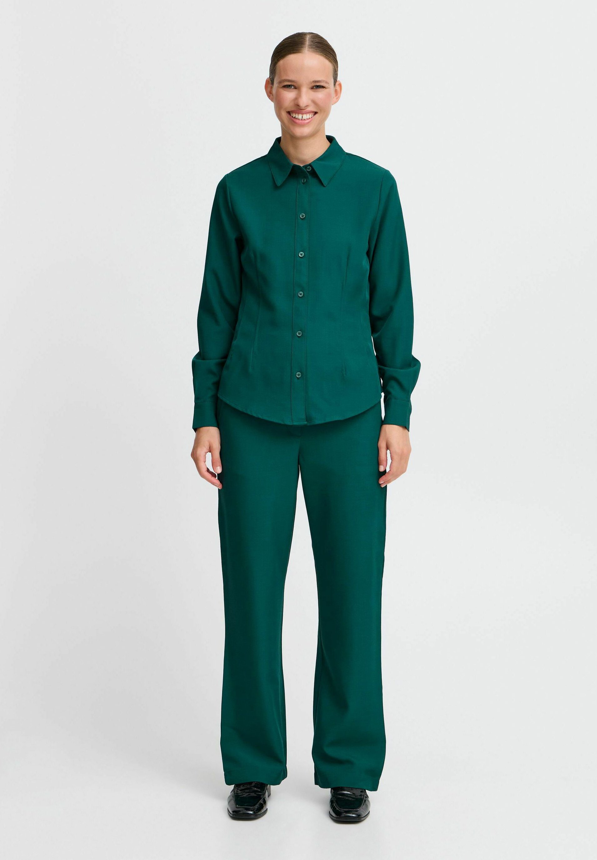 売れ筋商品|||ビーヤング シャツ レディース トップス BYMMMIDDE - Button-down blouse - sea moss melange b.young BYMMMIDDE - Button-down blouse - sea moss melange