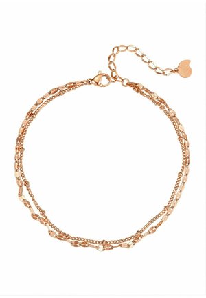 LAYERED CURB AND BOBBLE - Tobillera - rosegoldfarben