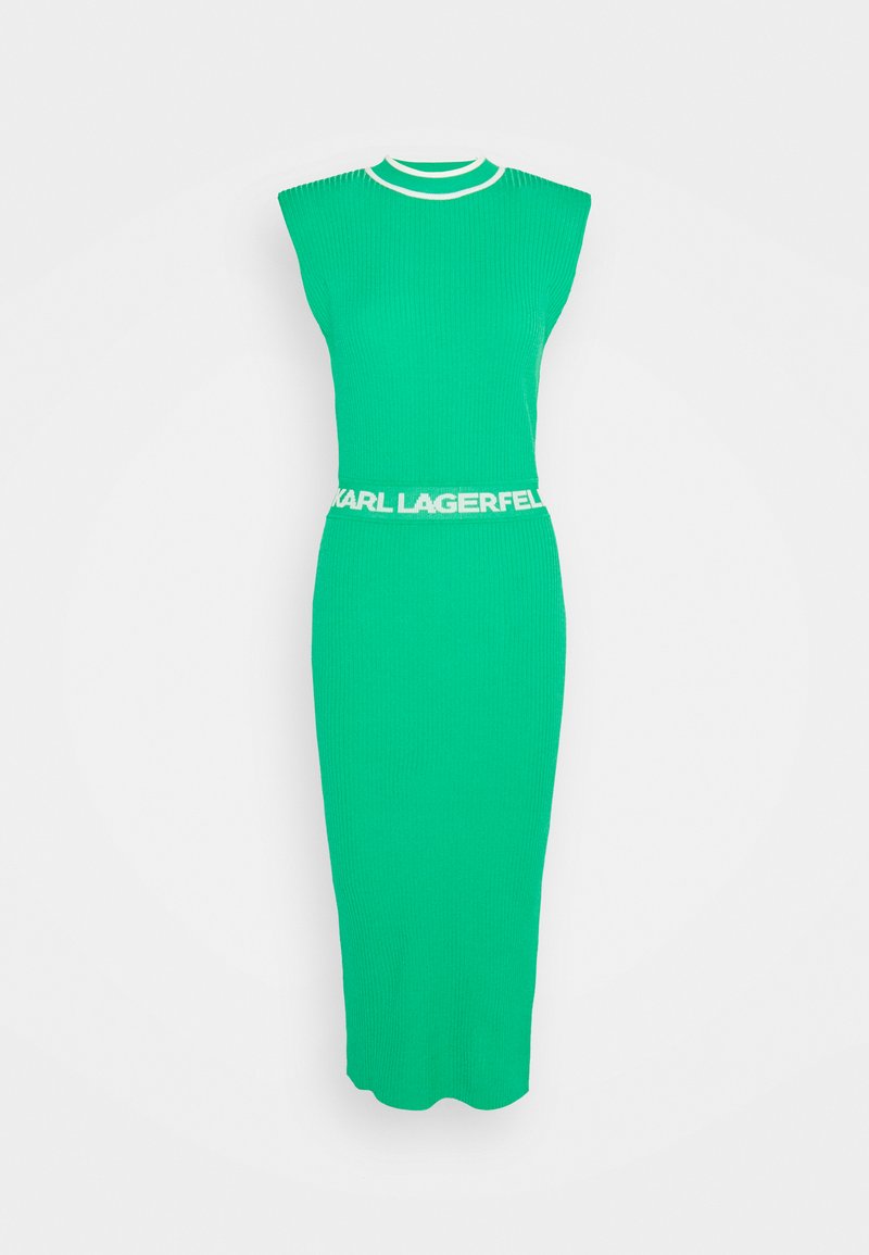 KARL LAGERFELD HIGH NECK DRESS - Jumper dress - bright green/green - Zalando