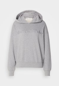 HOODIE EMBROIDERY AT FRONT - Hoodie - soft stone melange