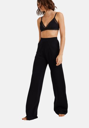 LARGE UNI EN - Bas de pyjama - noir