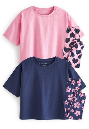 Next PYJAMAS 2 PACKS - Pidžaamakomplekt - navy pink daisy heart