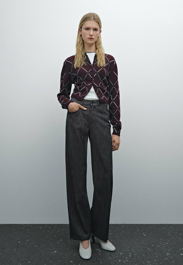 ARGYLE - Strickjacke - bordeaux