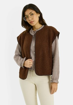 EN BOUCLETTE - Chaqueta de punto - chocolat