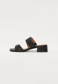 Mules med hæl - black