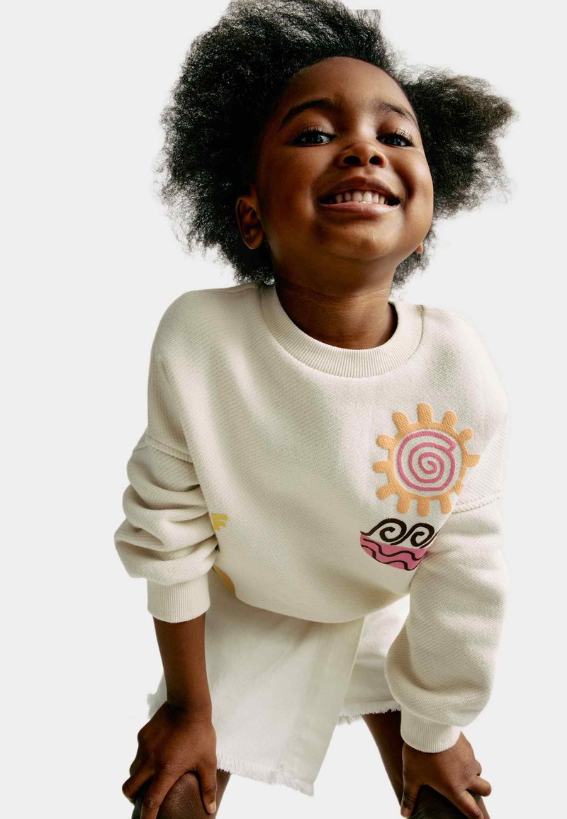 Pull Fille Marks & Spencer – Coton Mélangé à Pois – Taille 5-6 Ans (occasion Très Bon état)