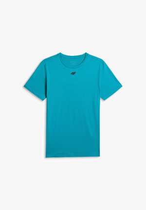 4F, 4F KOSZULKA TRENINGOWA REGULAR SZYBKOSCHNĄCA MĘSKA - CZERWONA XXL - T-shirt basic - mottled aqua