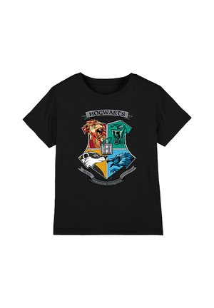 Cotton Soul, HARRY POTTER MOSAIC HOGWARTS SHIELD UNISEX - Print T-shirt - black