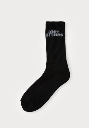 Obey Clothing STUDIOS SOCKS UNISEX - Zoknik - black