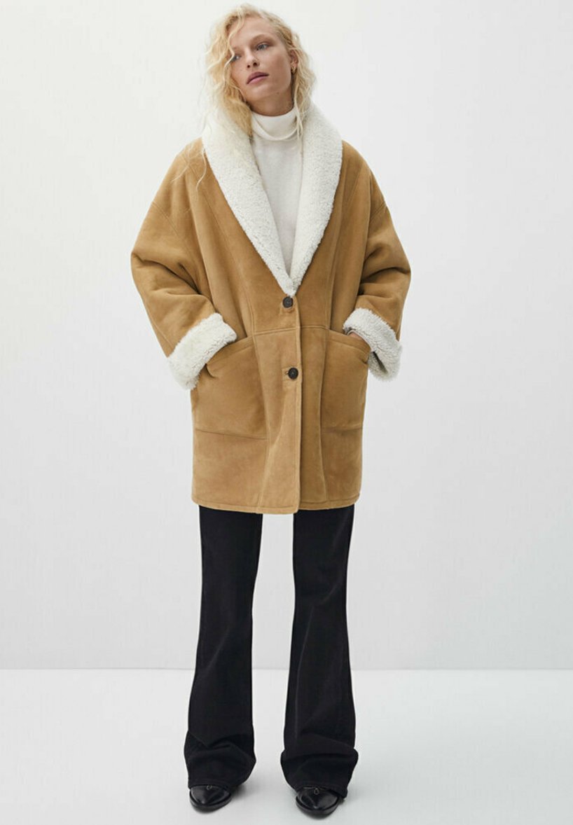 massimo dutti shearling jacket