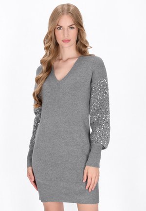 Gebreide jurk - grey melange