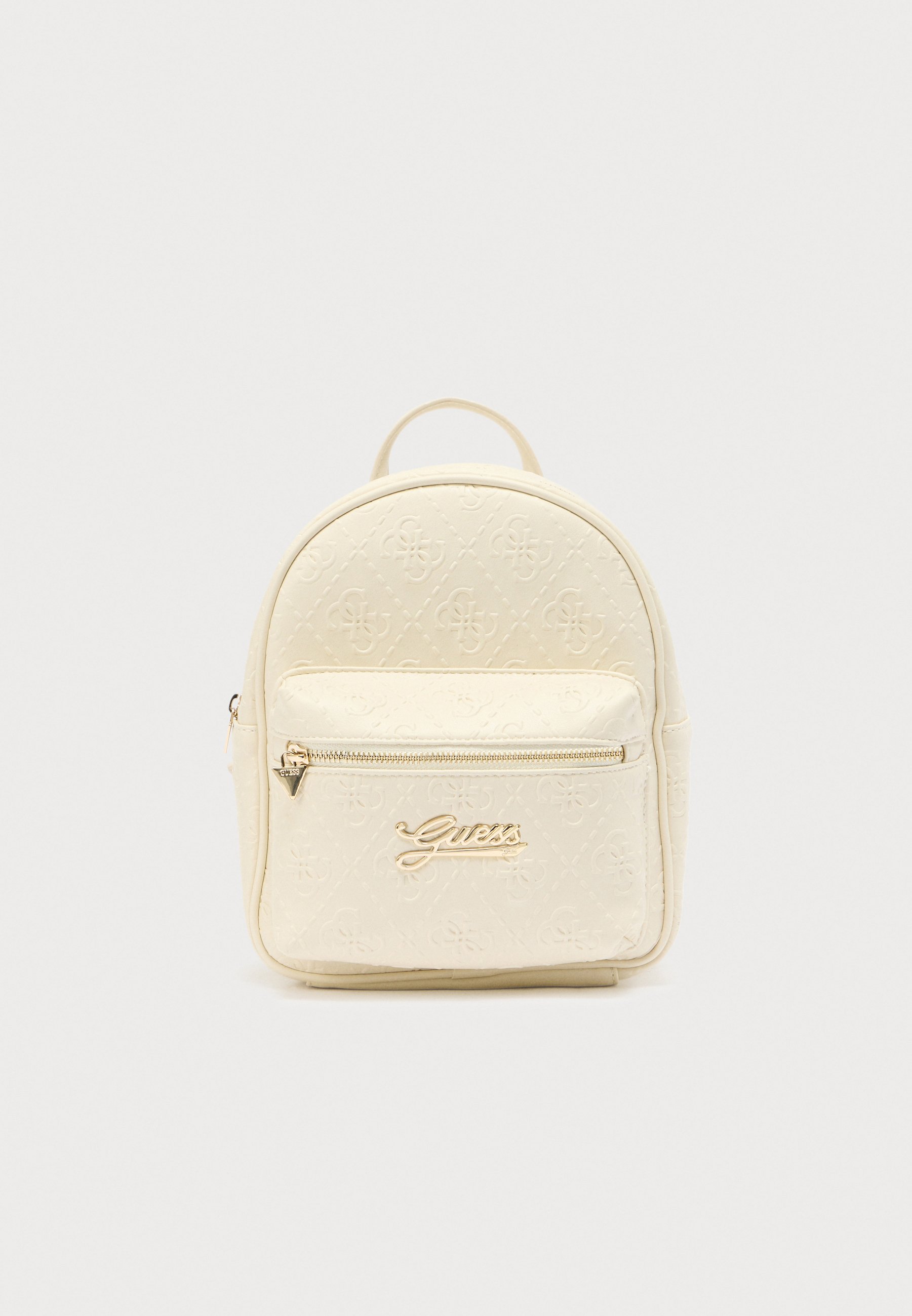 GUESS White Logo Mini Backpack with Gold Hardware Guess Girls White Logo Backpack | Junior Couture main image 3