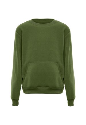 ROUND NECK - Collegepaita - oliv