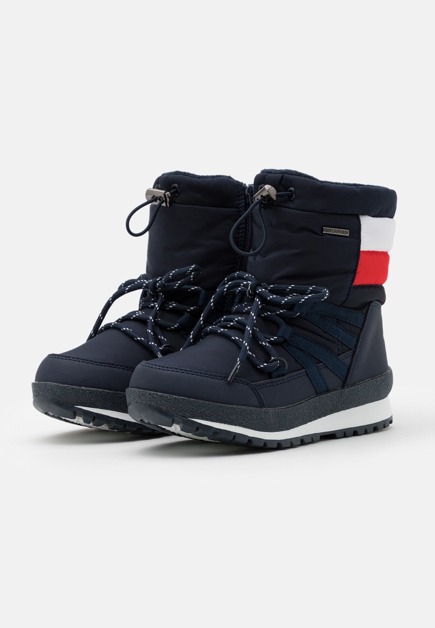 tommy hilfiger boots red white and blue