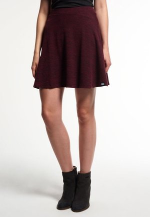 A-snit nederdel - mottled dark red